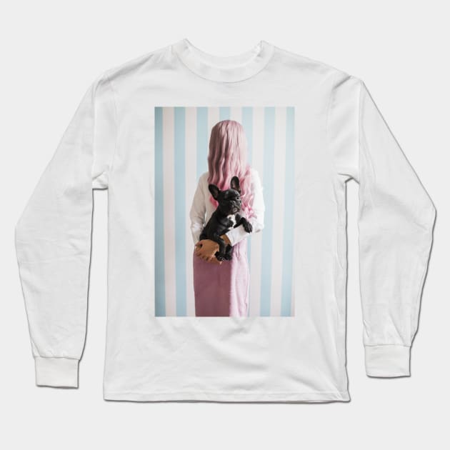 Girl and Dog Long Sleeve T-Shirt by JovanaRikalo